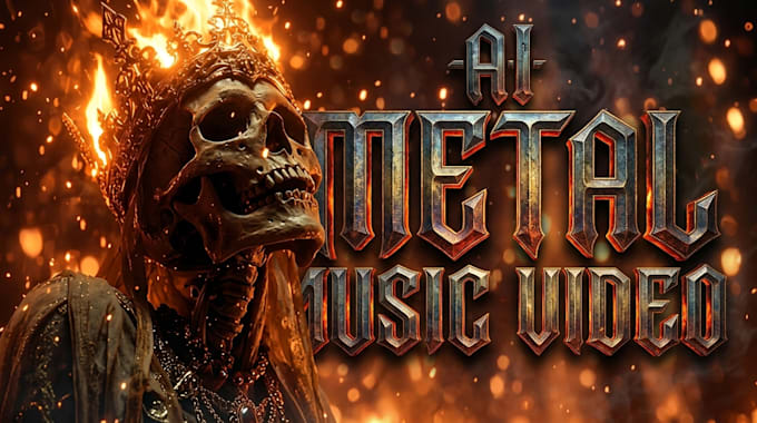create cinematic video, epic metal music video or visualizer
