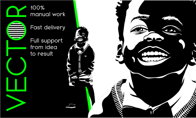 create monochrome vector from photo
