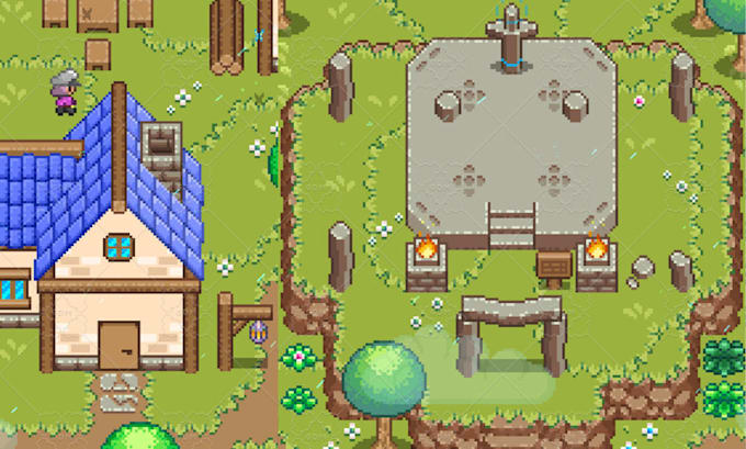 Créer des tilesets pixel art, feuilles de sprites 2d, animations ...