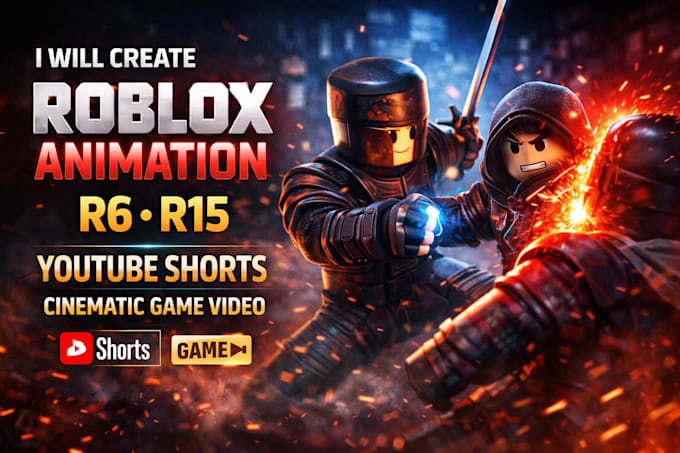 Create roblox animation r6 r15 youtube shorts cinematic game video by ...