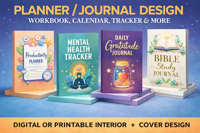 create custom planner, journal, and KDP interior design
