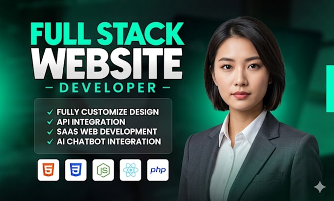 be your full stack web developer for frontend and backend website