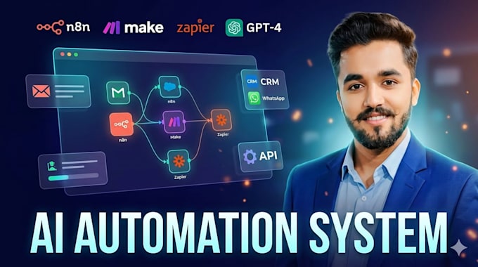 build ai automation workflows using n8n, make, zapier