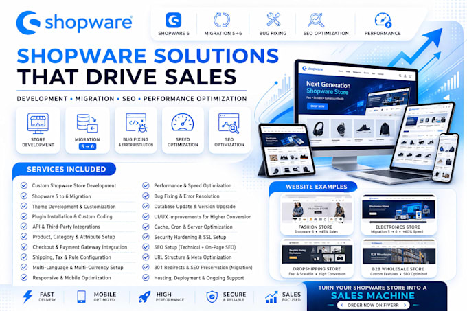 develop shopware, update and migrate shopware, fix shopware issue, shopware seo