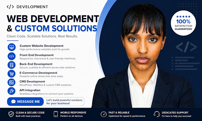 build website development as full stack web developer frontend backend developer