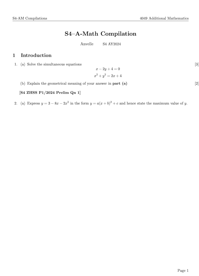 professionally format math documents and equations in latex