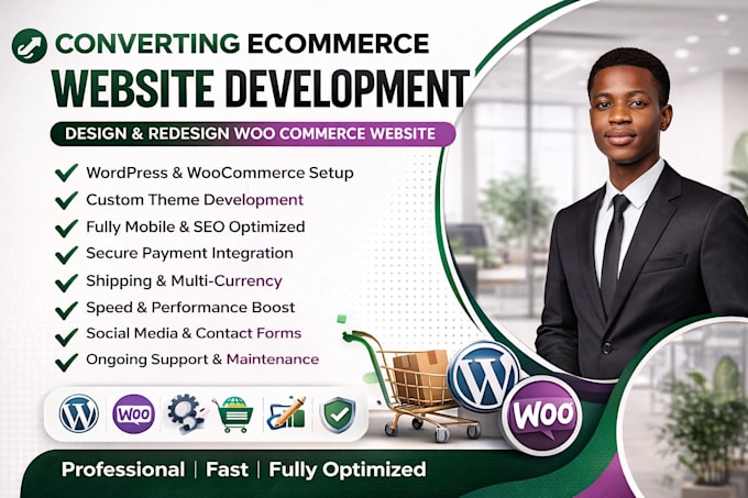 create converting ecommerce website, design and redesign woo commerce website