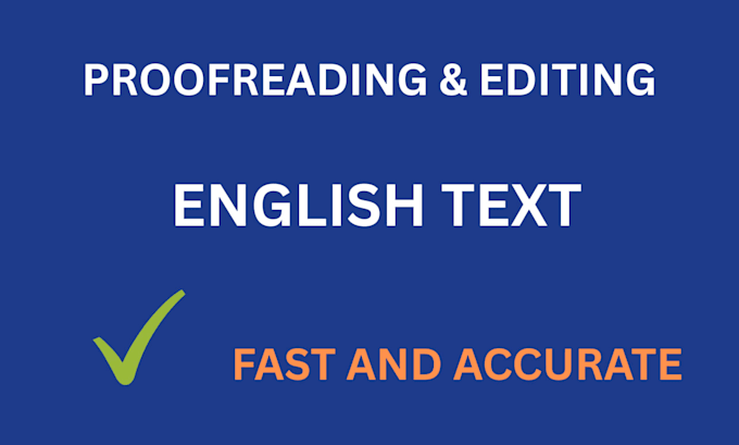 proofread and edit your english text professionally