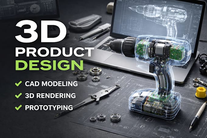 Do 3d product design, cad modeling, solidworks and 3d printing design ...