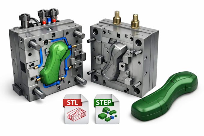 Do injection mold design, 3d cad model for manufacturing or 3d printing ...