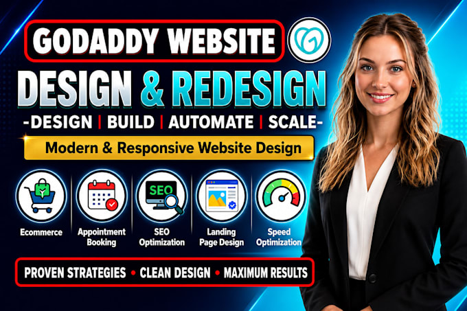 design godaddy website godaddy website redesign develop godaddy website expert