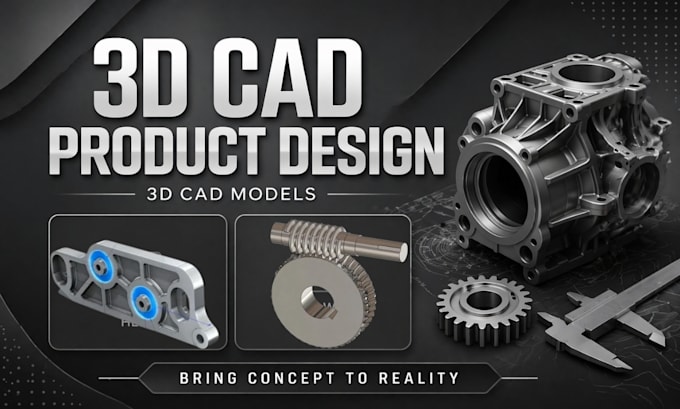 Do 3d cad product design for 3d printing or manufacturing in solidworks ...