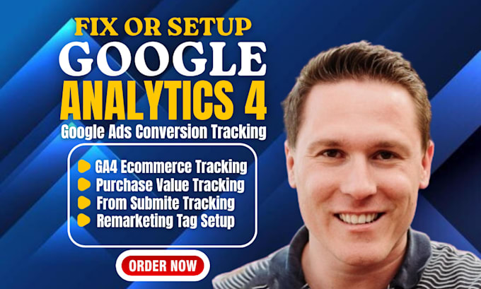 setup google analytics 4, ga4 ecommerce tracking, ads conversion tracking by GTM