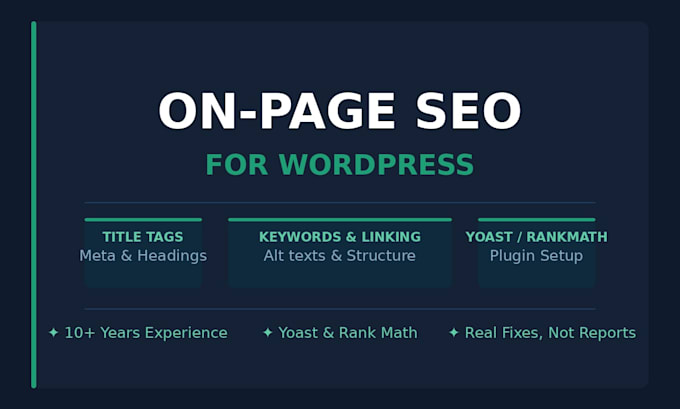 wordpress SEO and on page optimization for your website