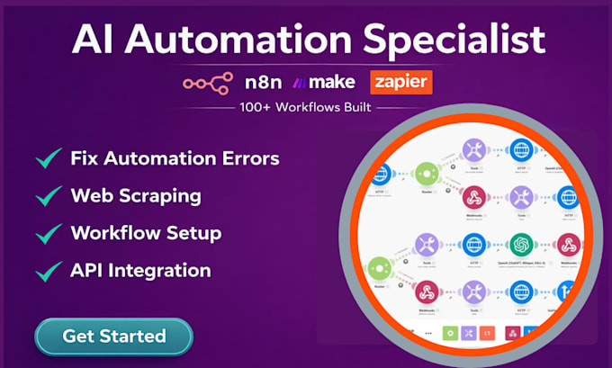 build make com n8n zapier automation workflows and ai agents