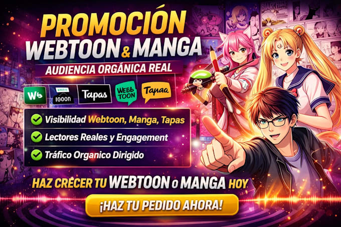 Promocion webtoon webcomic tapas y manga con promocion de audiencia ...