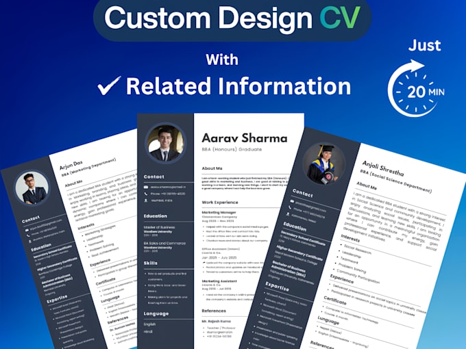 make professional cv for your dream job