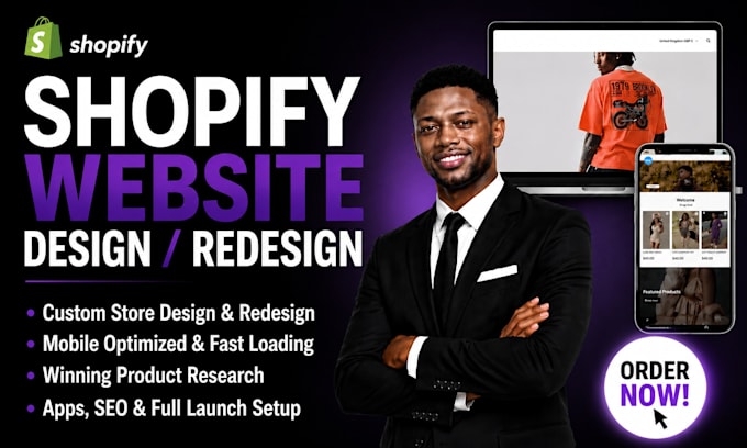 design shopify store, shopify dropshipping website and website development