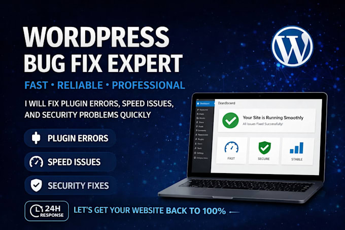 fix wordpress errors, hacked websites, critical issues fast