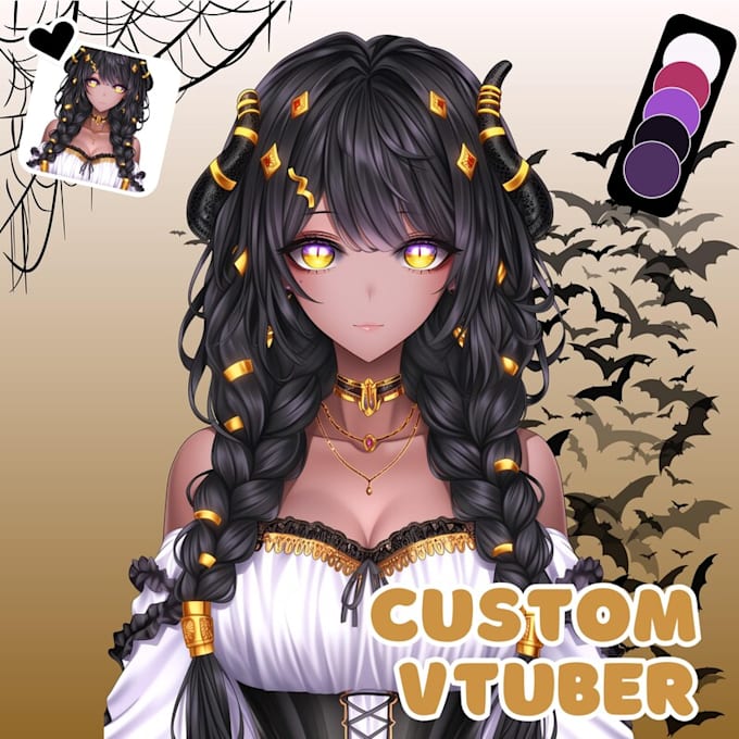design custom vtuber model or redesign live2d vtuber avatar