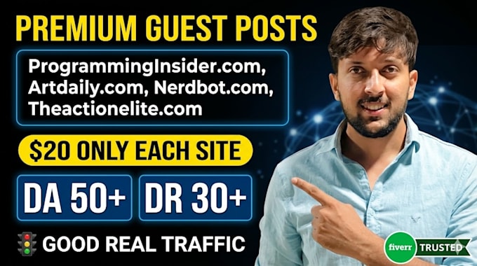 guest post placements on da 70 plus websites