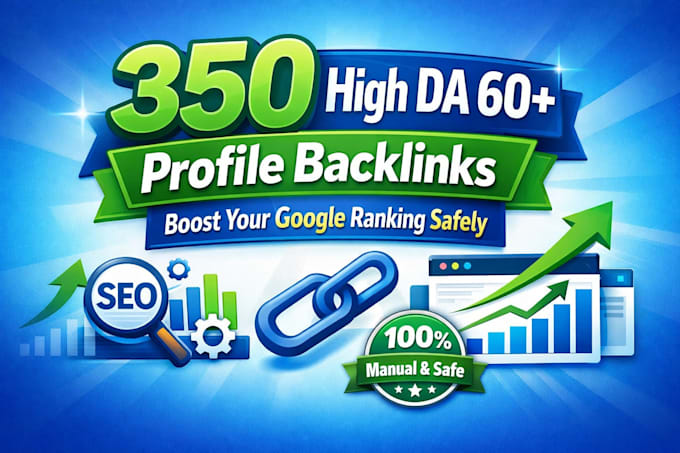 create 350 profile backlinks for SEO ranking