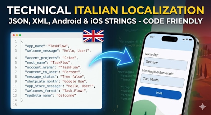 professionaly localize your app or software into italian
