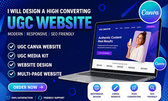 ugc portfolio canva website high converting ugc portfolio design