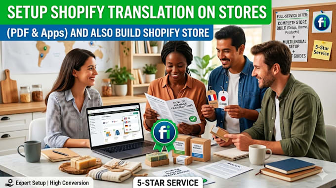 setup shopify translation on stores, PDF, build shopify store website