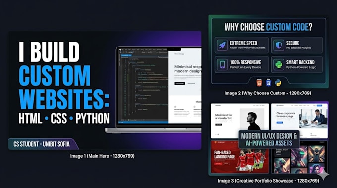 Eine vollständig individuelle responsive website mit html css und ...