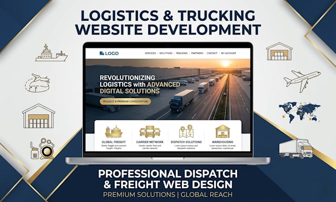 create logistics, trucking, dispatch, freight, moving company website