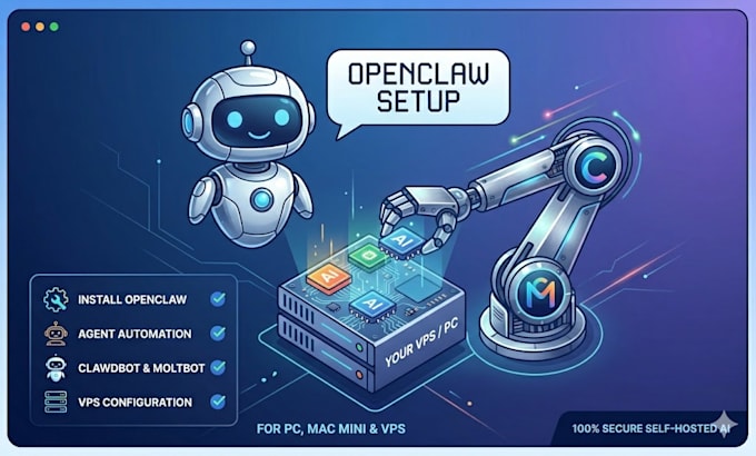 Install openclaw, setup clawdbot moltbot ai agent automation on your ...