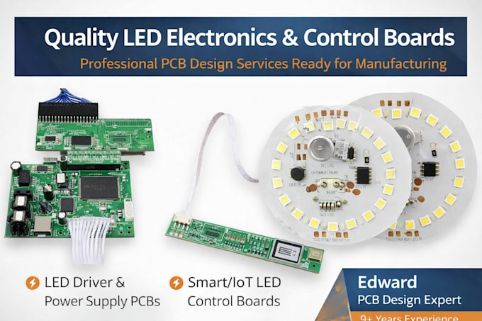 design a quality led electronic, led control boards ready for manufacturing