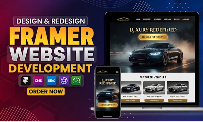 develop framer website fix framer design framer site framer website development