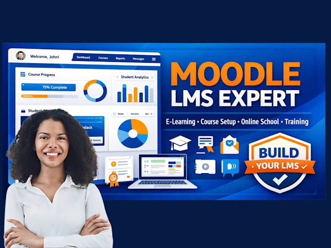 develop moodle lms website for online course, elearning and training business