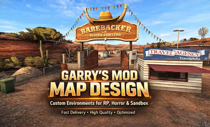 design custom game environments for garrys mod fivem and sfm