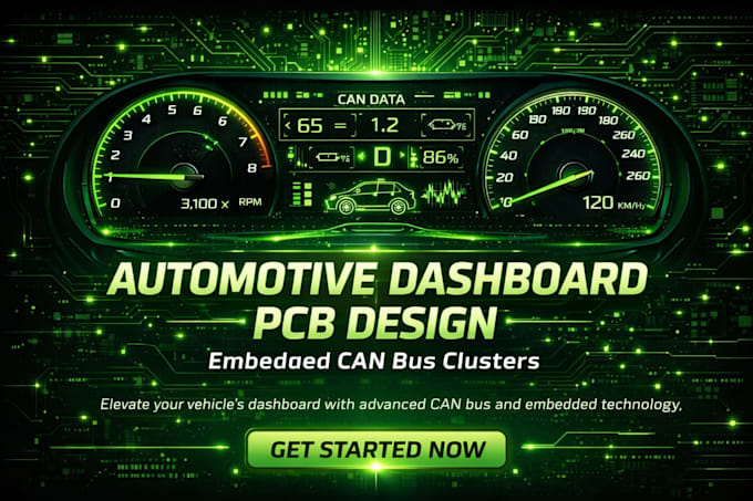 Design automotive digital instrument cluster pcb and can bus gauges by ...