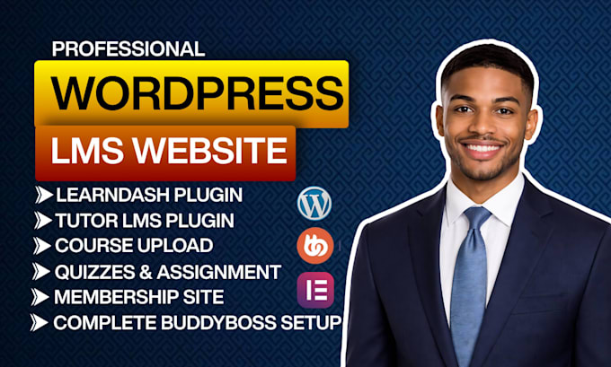 do elearning wordpress lms website with learndash, buddyboss, tutor lms