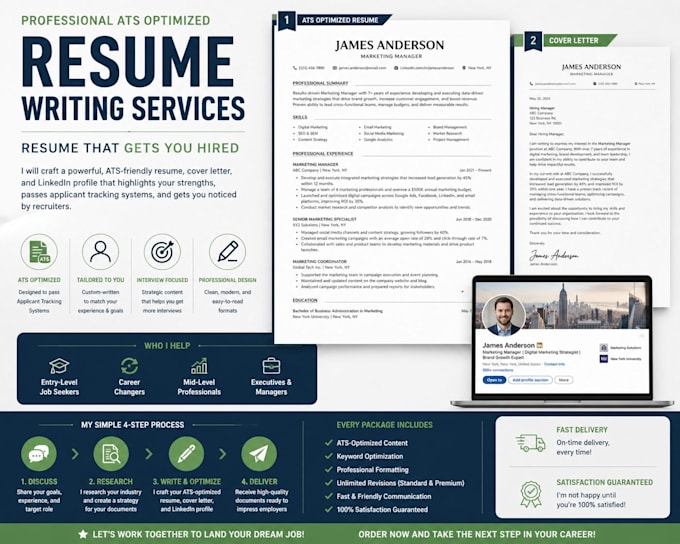 write, edit, and optimize your resume and linkedin profile