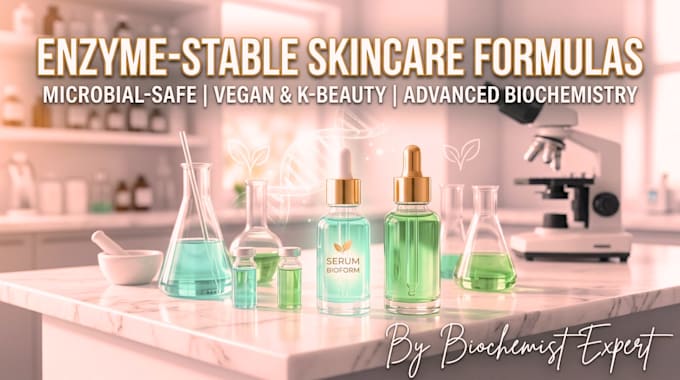 create enzyme stable microbial safe cosmetic skincare