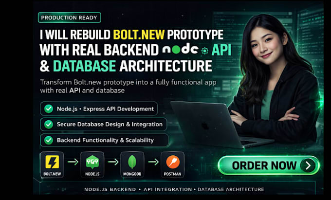 rebuild bolt new prototype real backend nodejs api database architecture