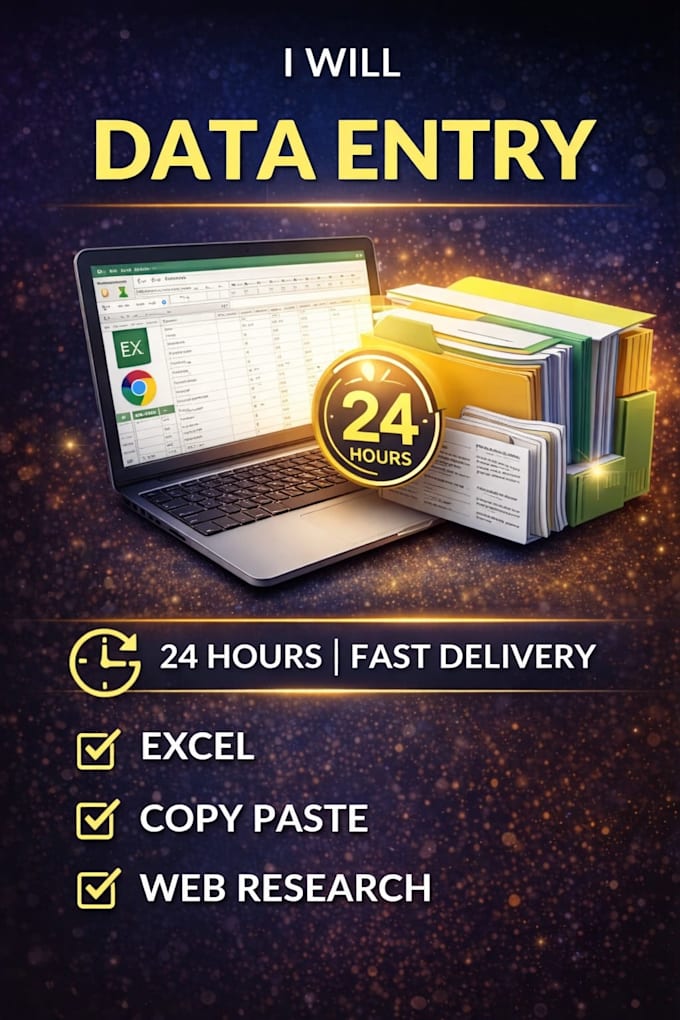 do urgent data entry and web research within 24 hours