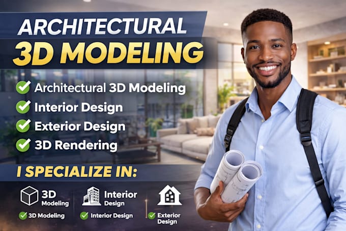 create modern interior, exterior  architectural