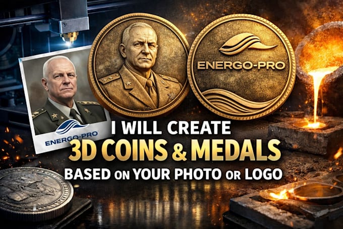 create 3d coins, medals and badges for casting and 3d printing