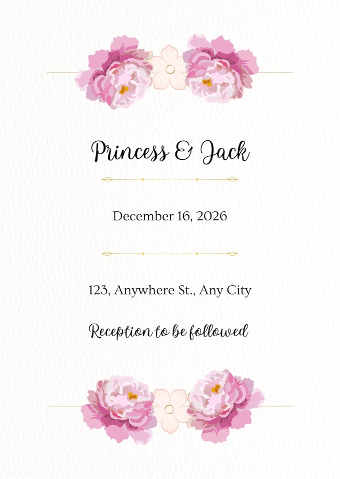 create minimalist and classy wedding invitations