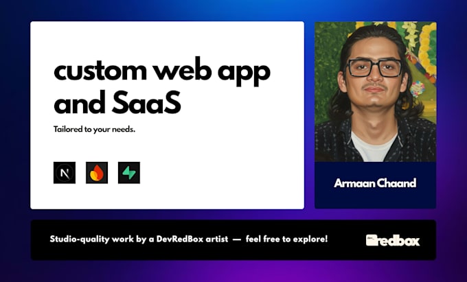create custom web apps in nextjs, supabase, or firebase
