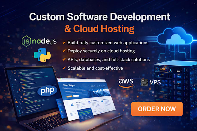 build custom web app and host it on cloud server