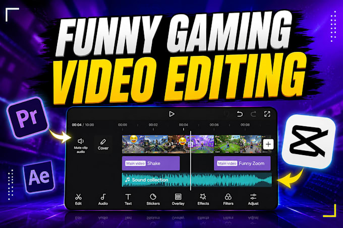 do funny gaming video editing, youtube highlights, gaming montage and shorts