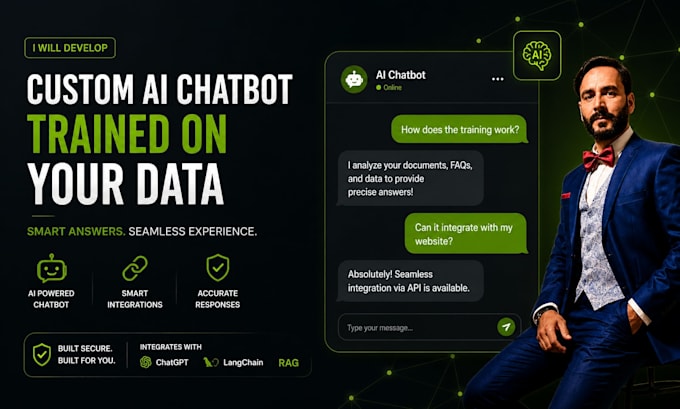 build a custom ai chatbot trained on your business data