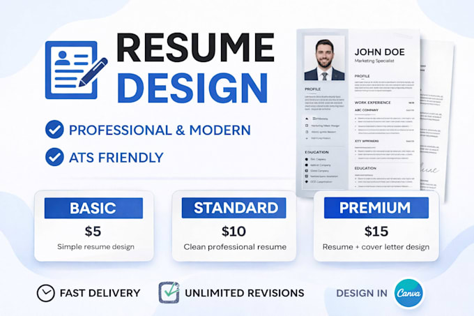 create professional resume cv using canva and other software